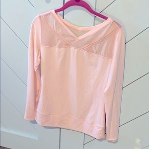Lulu lemon pink long sleeve athletic top - small